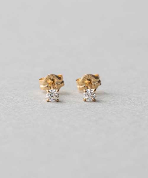 K18 ダイヤモンド 0.1ct ピアス「ブライト」（ピアス（両耳用））｜ete