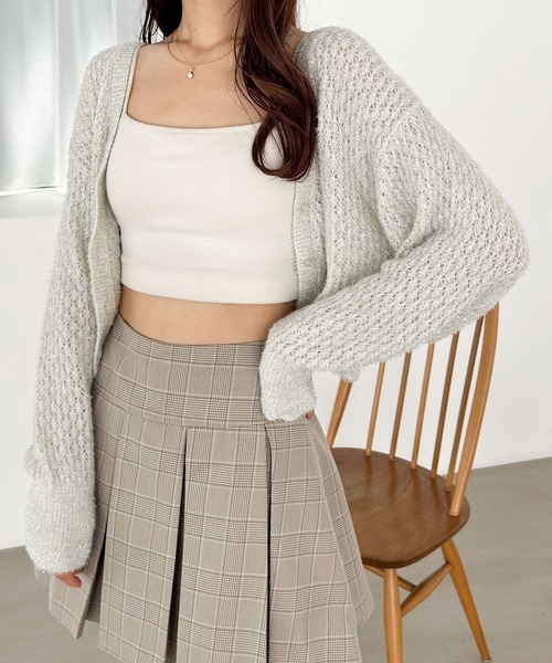 セール】フェザーラメニットカーディガン 149493（カーディガン/ボレロ