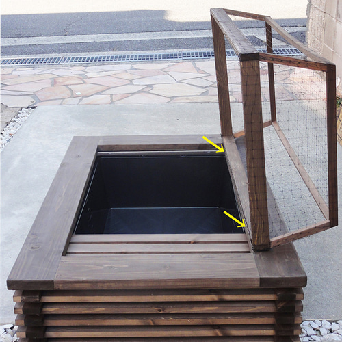 ビオトープ 60L トロ舟＆木枠セット（3D型防鳥網付き・棚付き） メダカ