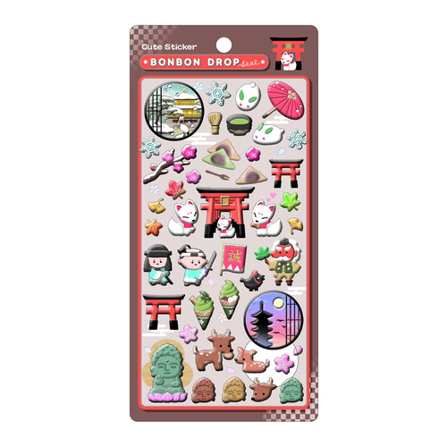 クーリア ボンボンドロップシール 和柄