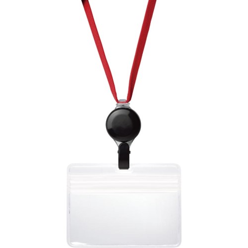 ソニック（sonic） プロ耐リール 吊下げ名札 防水チャック 赤 NF−2184