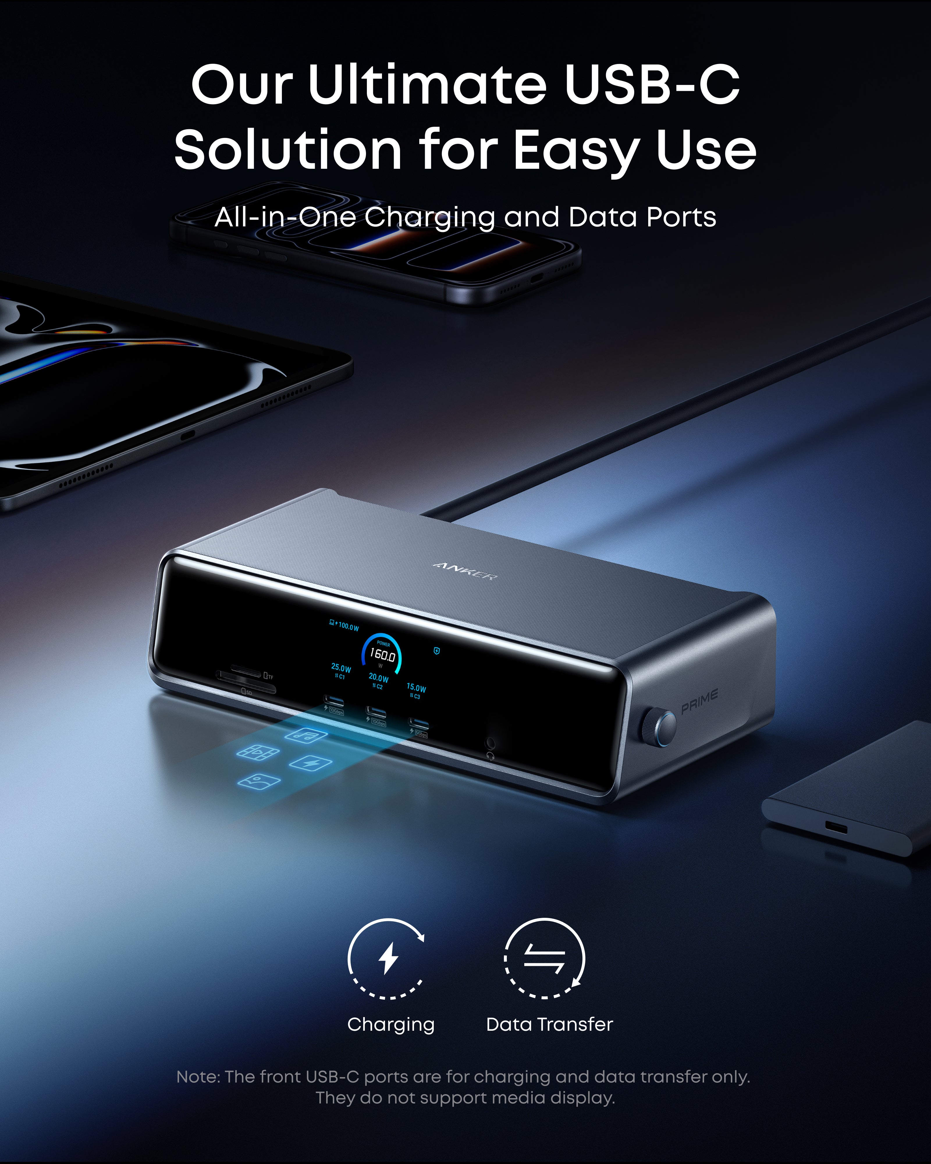 Anker Prime Docking Station (14-in-1, Triple Display, DisplayLink