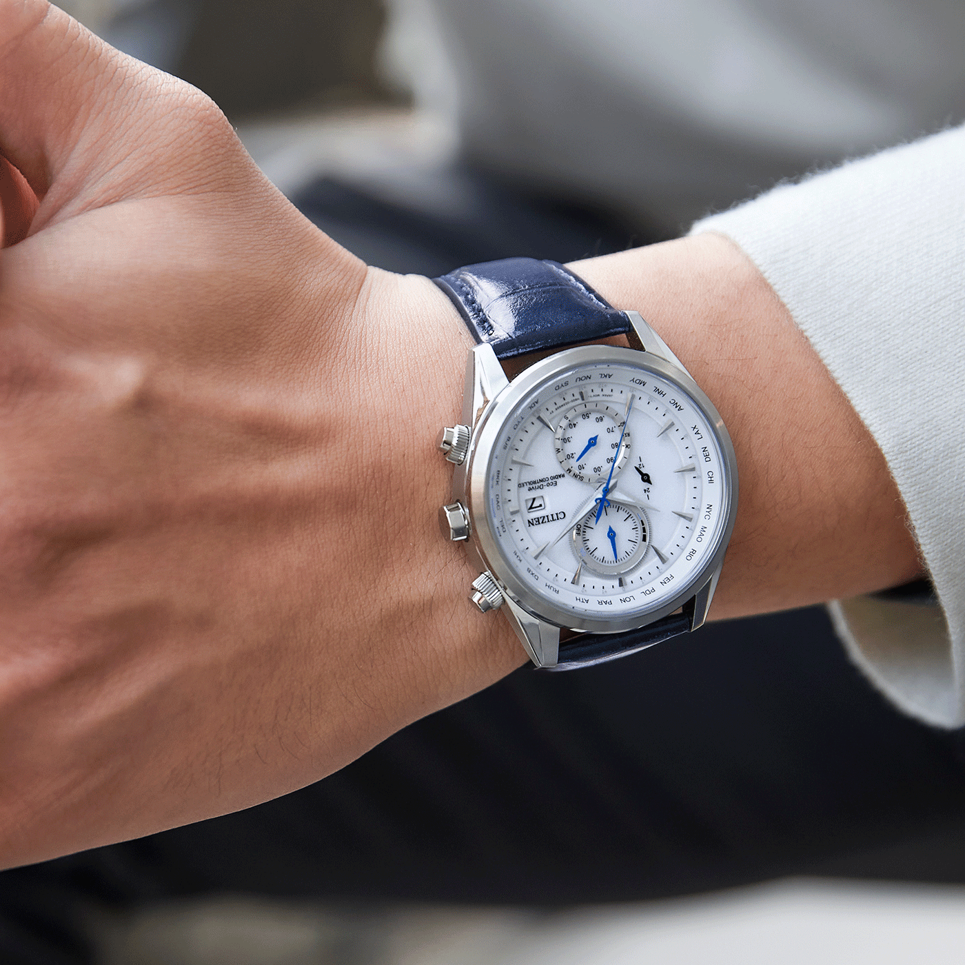 AT8260-18A Male Leather white ⌀ 43mm Citizen Onlineshop