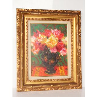 田渕眞兒 油絵 油彩画 薔薇シリーズ 花 No.60-+s 田渕眞兒 油絵 油彩画