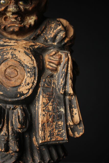 大津絵 鬼の寒念佛 絵付 大徳利 陶器 骨董品 花瓶 インテリア