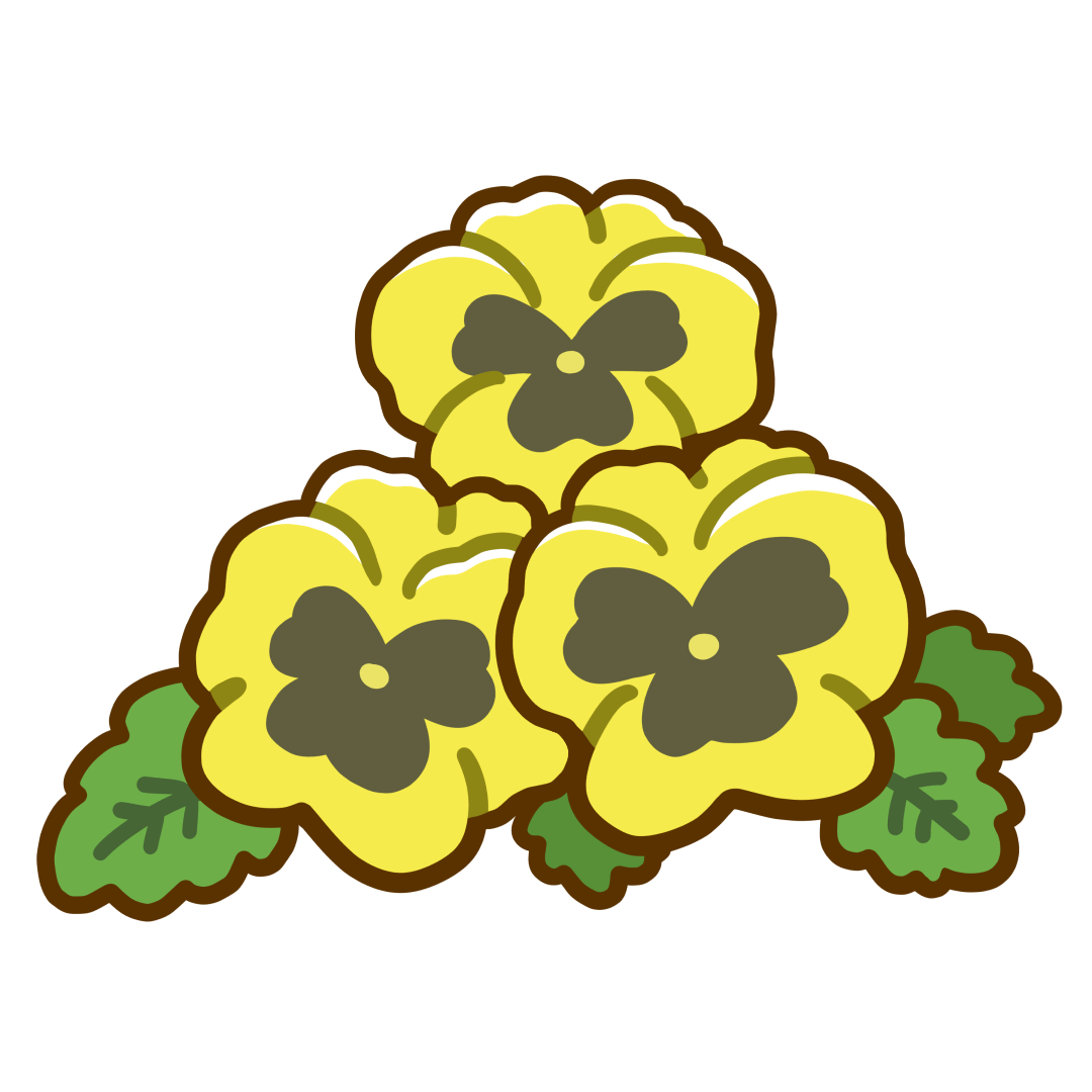 水越智三 pure tomato パンジー 鉢植え 花 イラスト 水越智三 pure