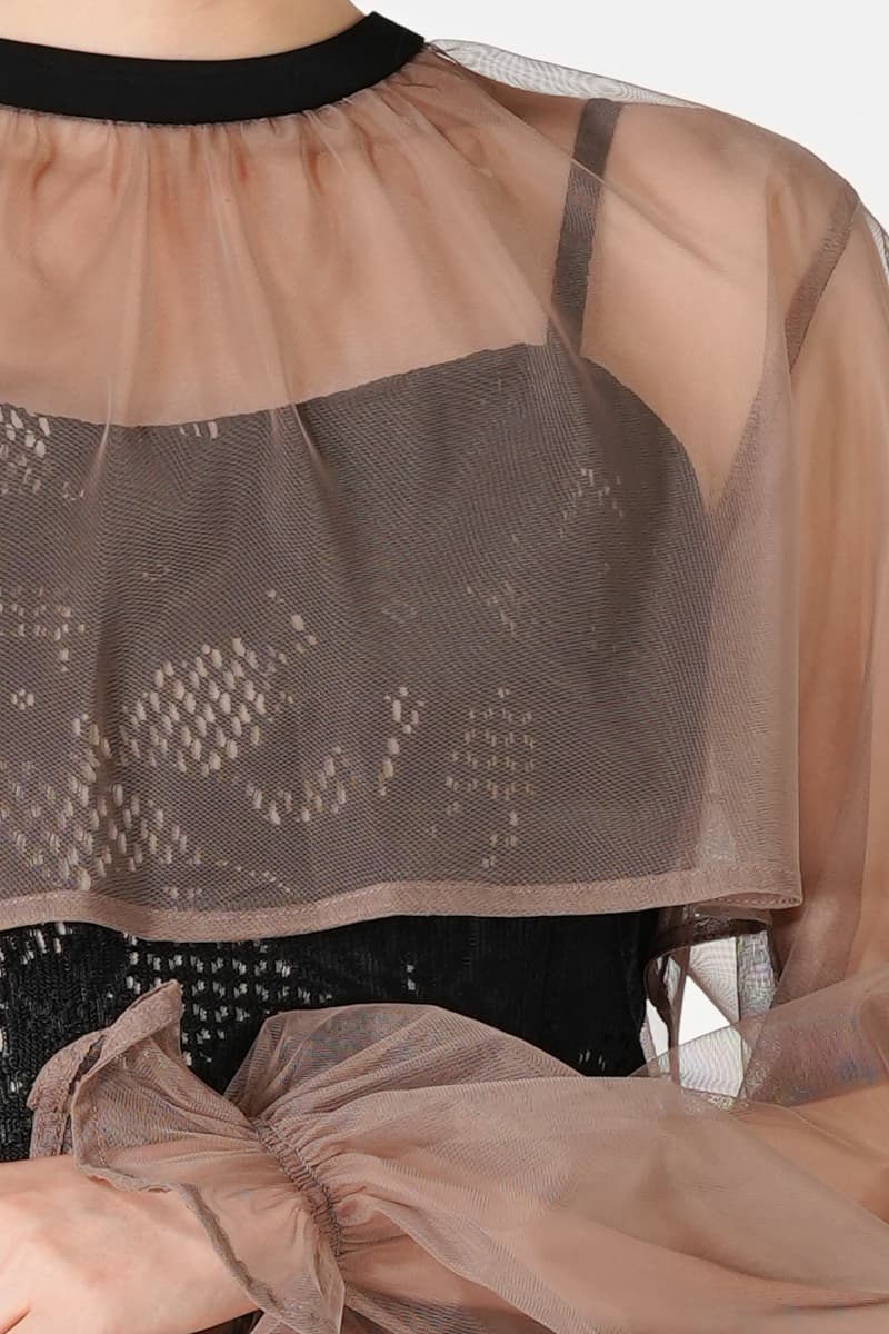 etoll. シフォンボレロ＆マーメイドブラックドレス (S) をレンタル