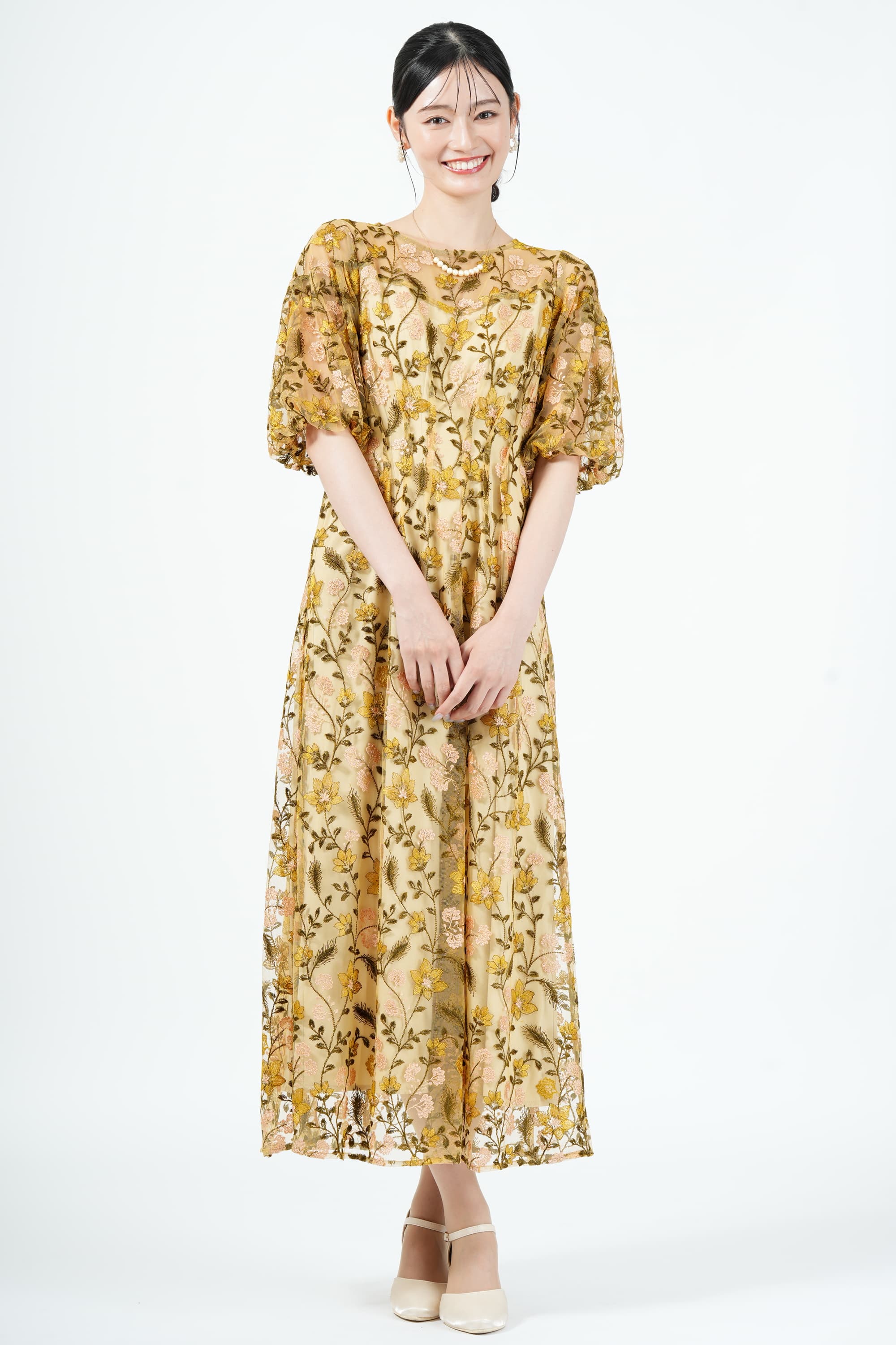 Dorry Doll ブルーミーフラワーイエロードレス (M) をレンタル - 結婚