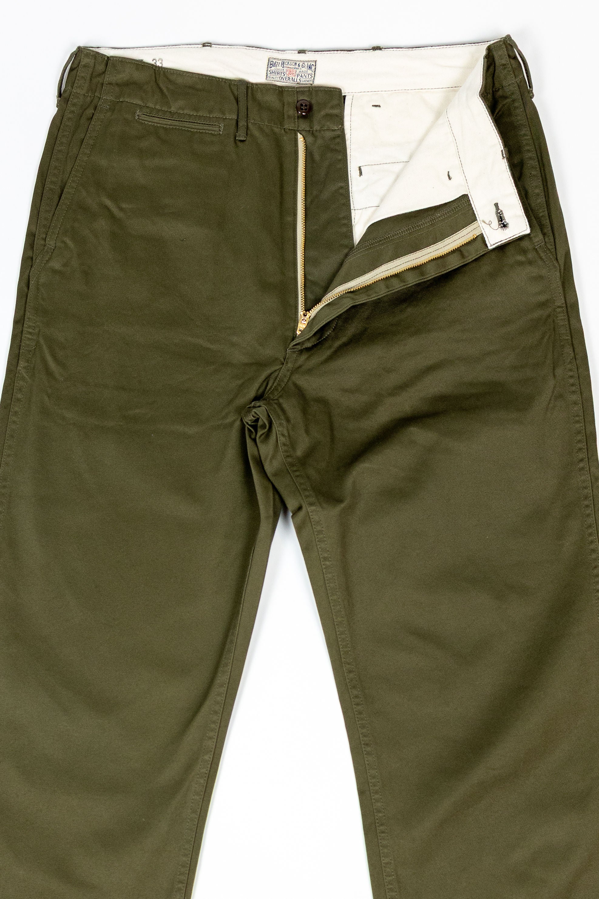 Buzz Rickson's BR40025 Original Spec. Chinos - Olive - Franklin & Poe