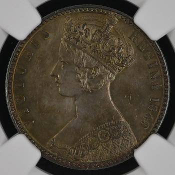 イギリス ゴチックフローリン銀貨（ヴィクトリア女王）1879年