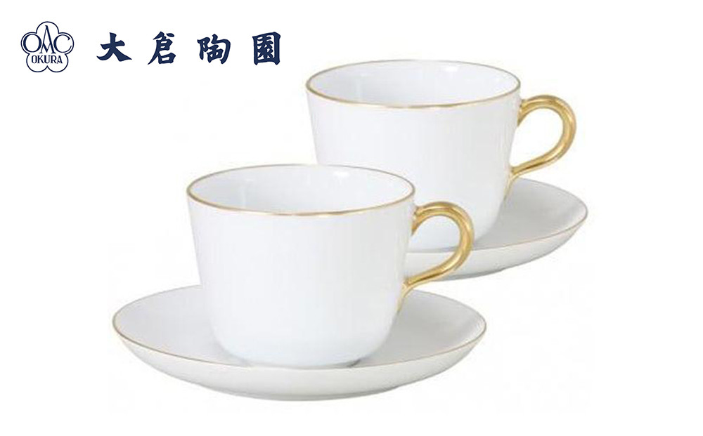 モーニング碗皿ペアセット（ゴールドライン）〈大倉陶園〉 | JTBの
