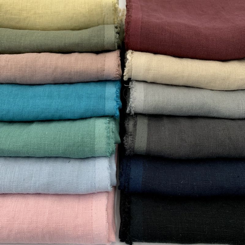 L-001 リネン平織り27番手 13color - 福田織物生地のオンラインストア