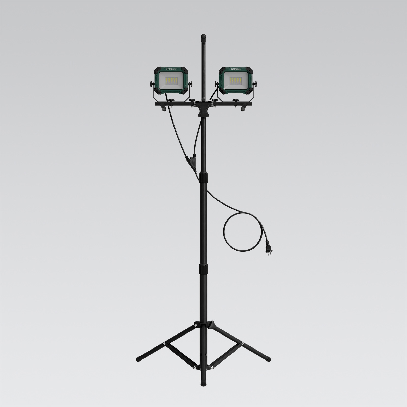 LEDスタンドライト 2灯 60W 6000lm 昼光色 120° IP65 防水 5mコード