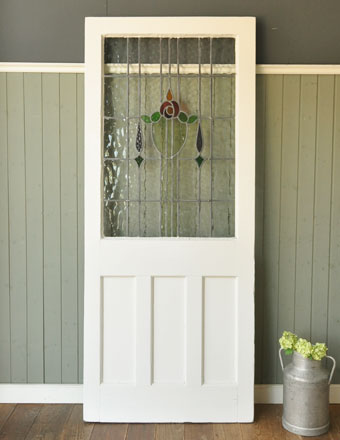 1940年代のアンティーク ステンドグラス ドア(q-101-f)｜アンティーク家具