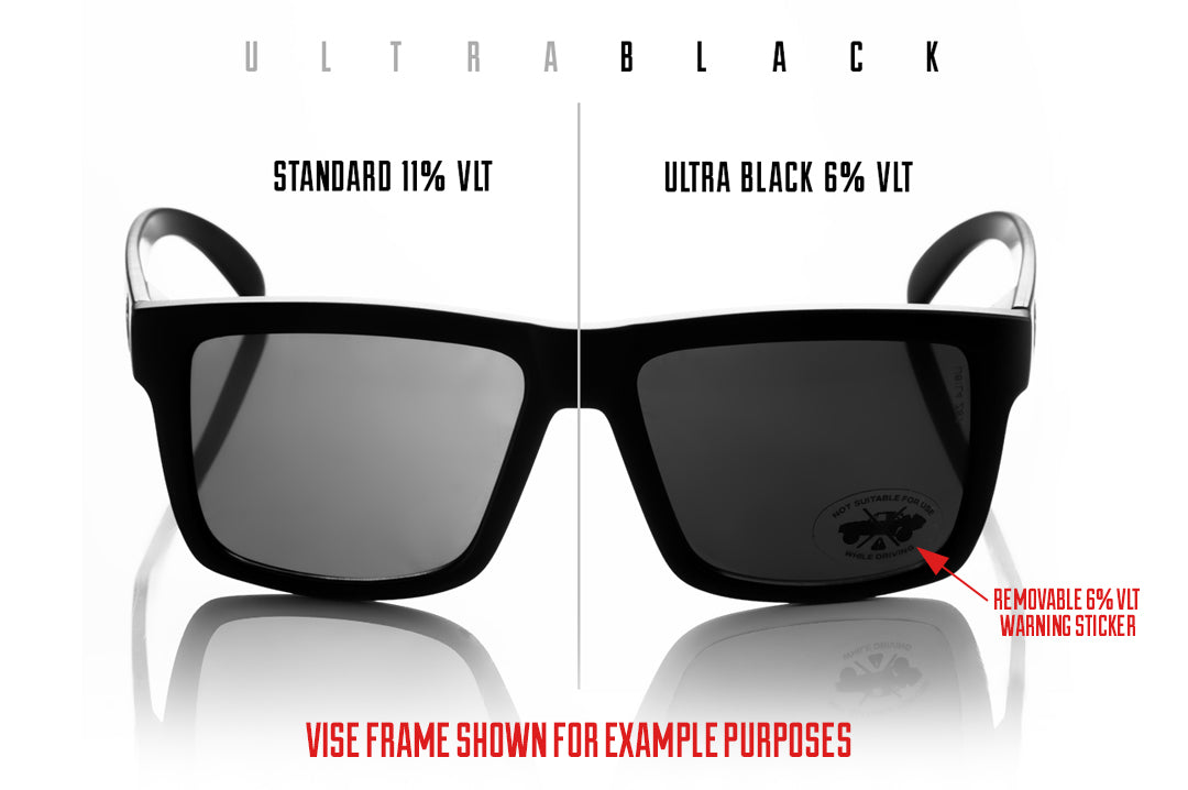 XL VISE Sunglasses : Ultra Black | Heat Wave Visual