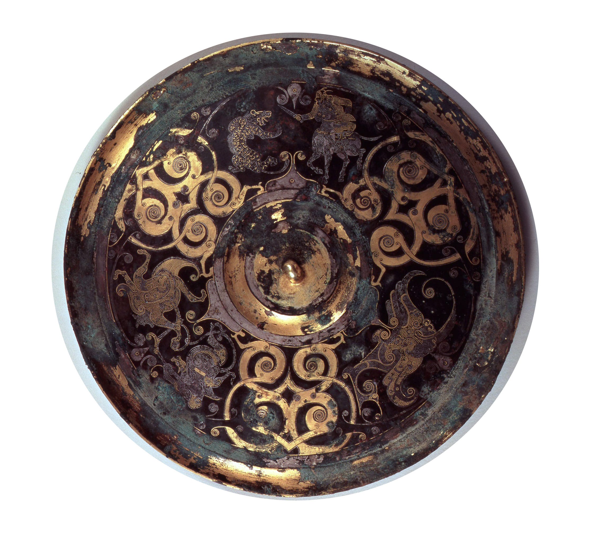 銅鏡 コレクター蔵品 φ16cm 古美術 古鏡(AZ997) 銅鏡 コレクター蔵品