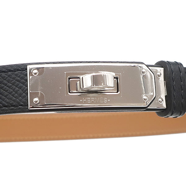 エルメス HERMES ベルト ケリー 18 ブラック×ゴールド ヴォーエプソン