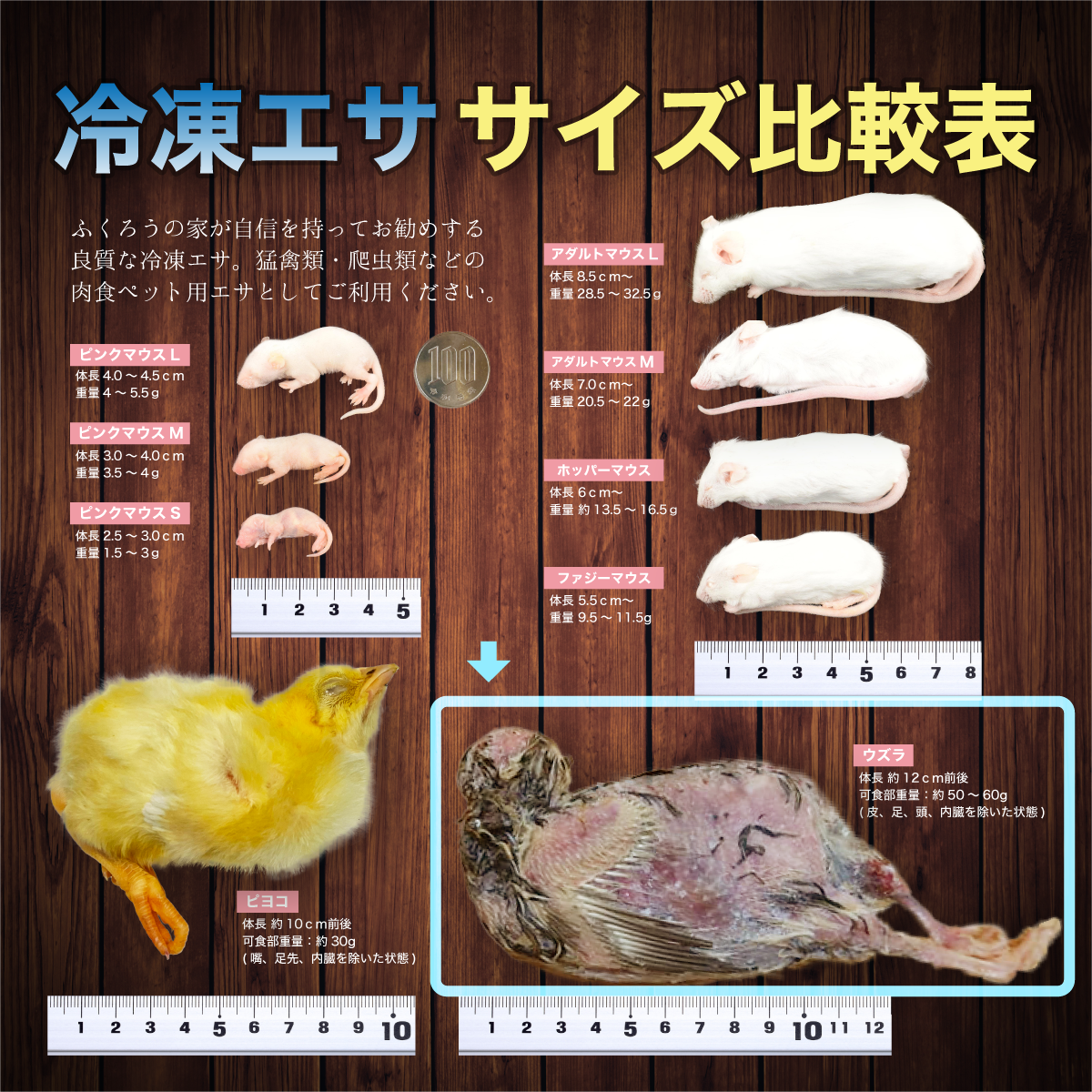 ふくろうの家-ECサイト-冷凍処理ウズラ
