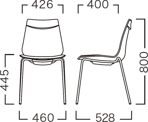 アノアチェア クッション｜カワジュンのプラスチック椅子