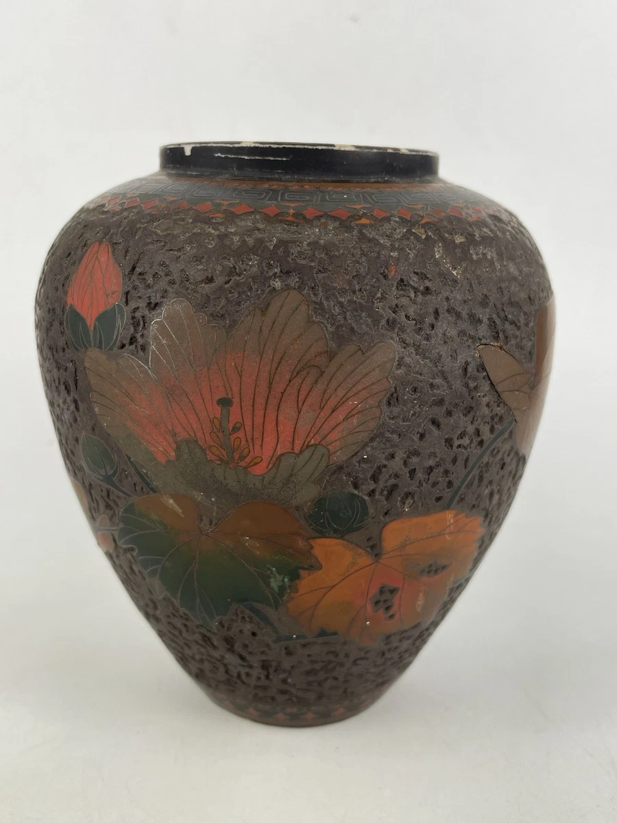 景泰蓝古董原始1850-1899 年日本花瓶| eBay