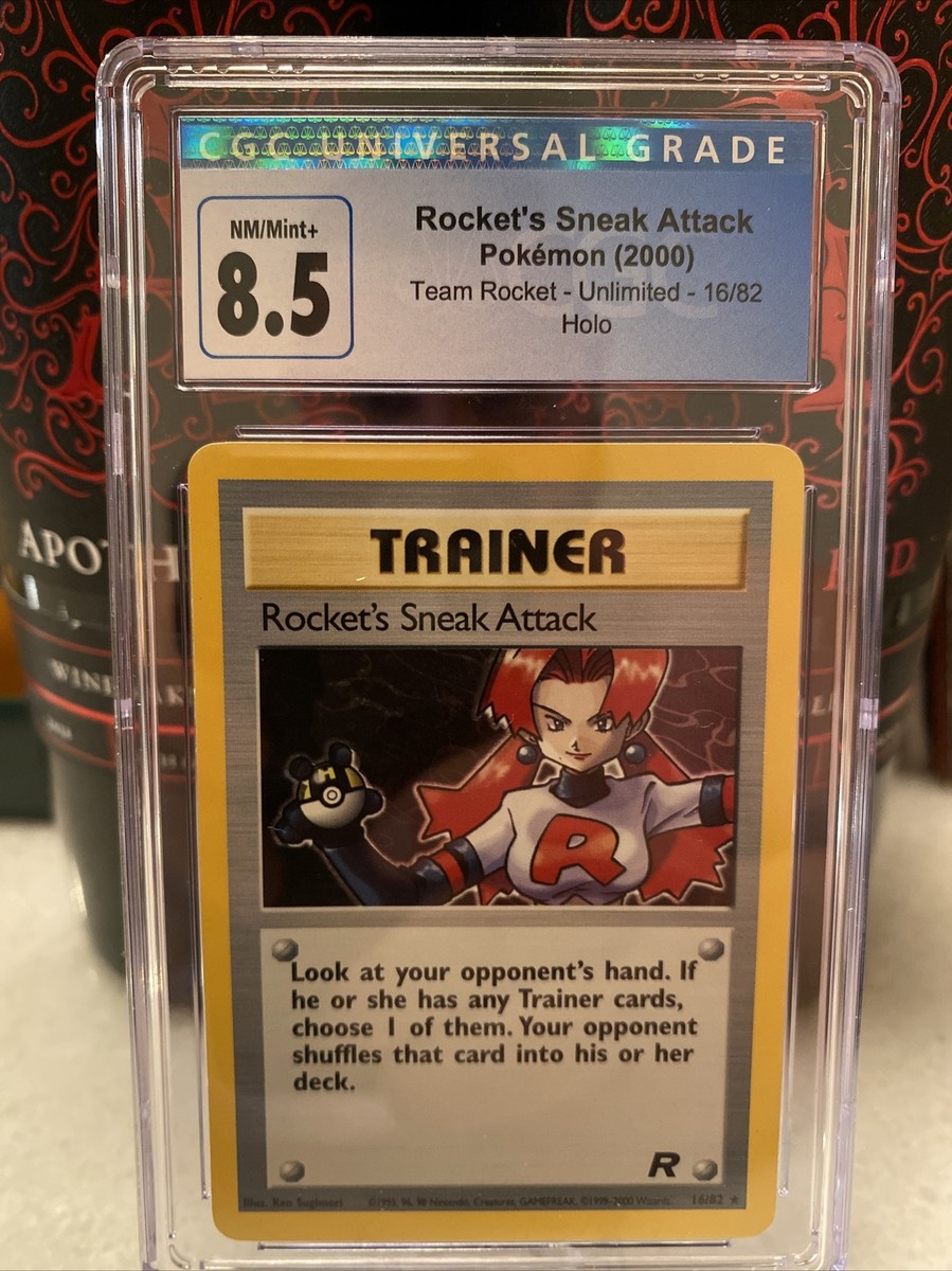 CGC 8.5 Rocket's Sneak Attack Team Rocket - Unlimited 16/82
