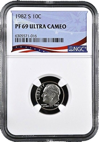 NGC鑑定 PF69 1982 S 25セント 硬貨 ULTRA CAMEO NGC鑑定 PF69 1982 S 25