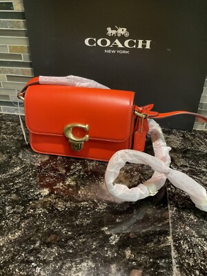 Coach Studio 19 Crossbody Glovetanned Leather C7936 Red | eBay