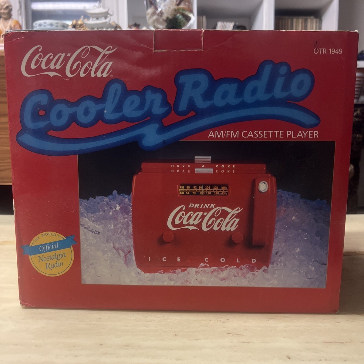 Coca-Cola Cooler Radio AM/FM Cassette Player Red OTR-1949 Old-Tyme