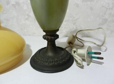 Antique ONYX By Prof. G.BESSI VOLTERRA Electric Oil Lamp Antique