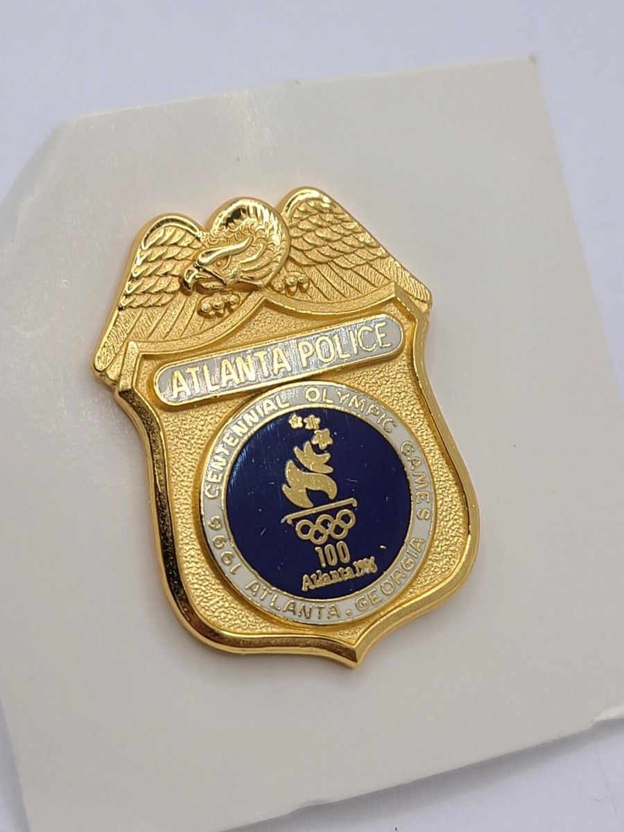 ATLANTA POLICE LAPEL Centennial Olympic Collectible Gold Tone Pin