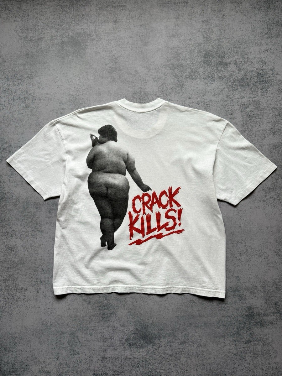 RARE VINTAGE 80s LIFE'S A BEACH SURFGEAR CRACK KILLS T-SHIRT MENS