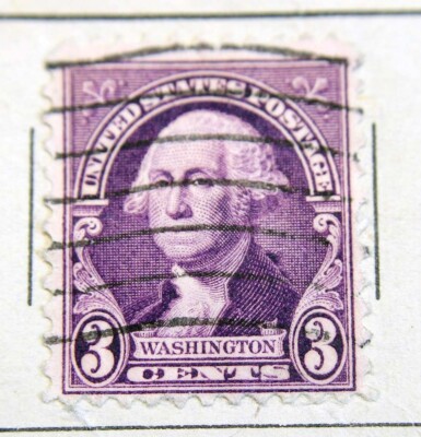 アメリカジョージ・ワシントン3セント使用済切手パープル