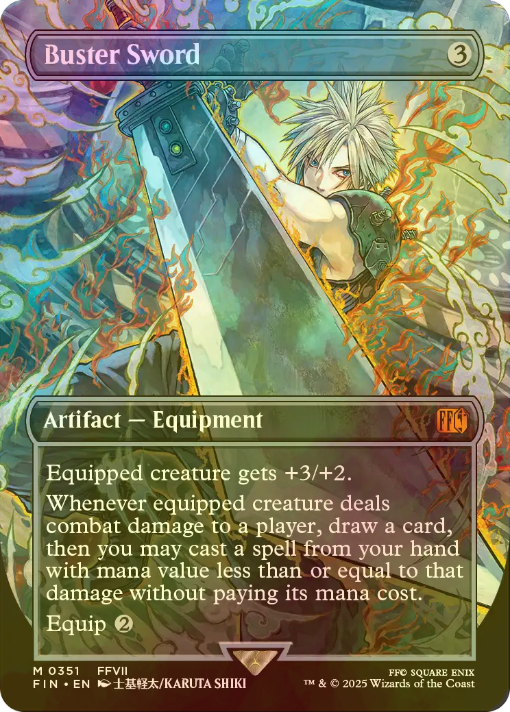 MTG バスターソード 日本語 ボーダーレス FOIL 4枚セット