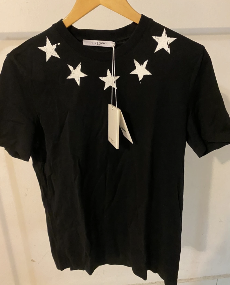 GIVENCHY DISTRESSED VINTAGE STARS TEE BLACK SIZE XS | eBay
