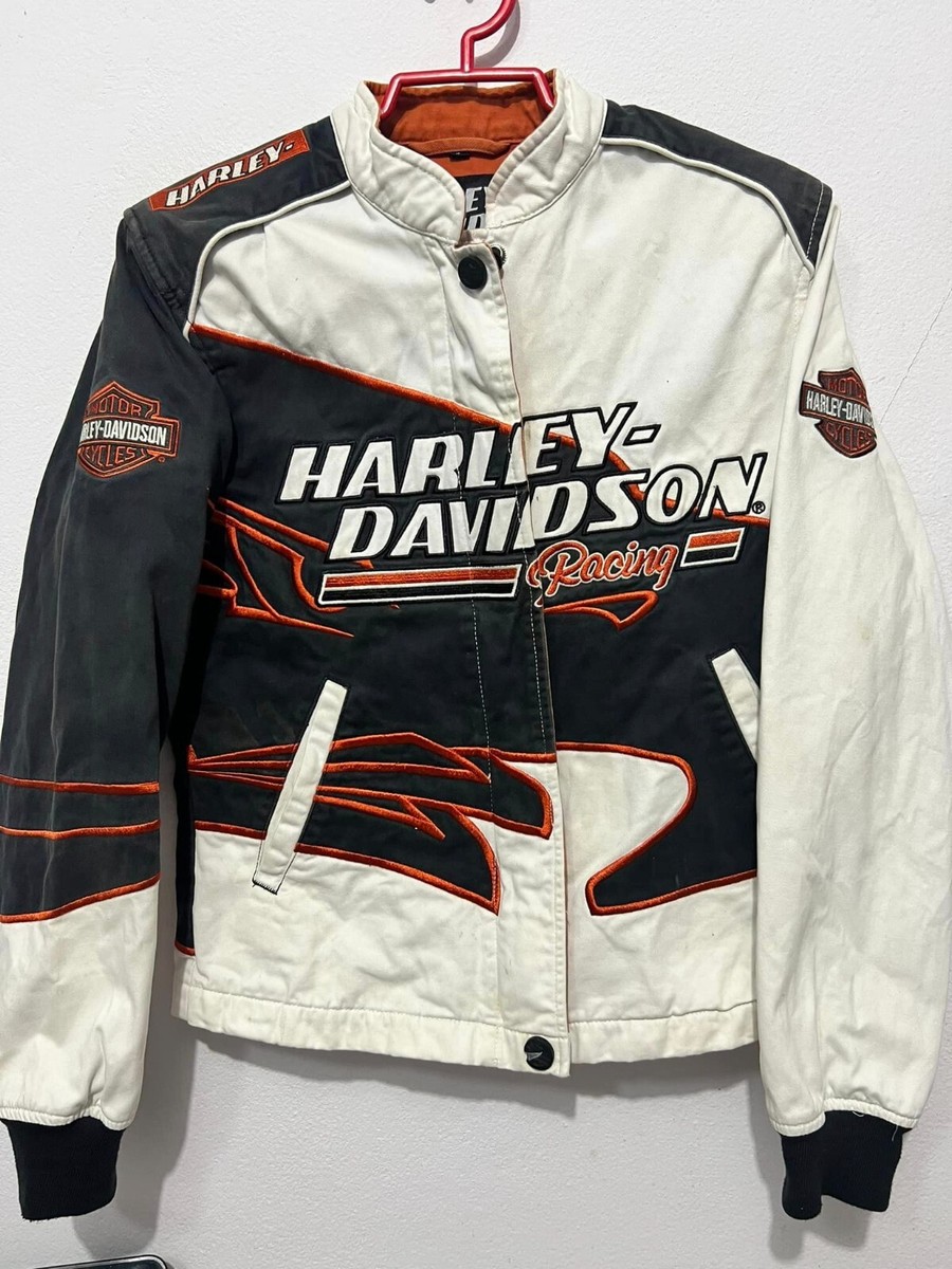 Vintage Harley Davidson Racing Screaming Eagle Women's Jacket Size
