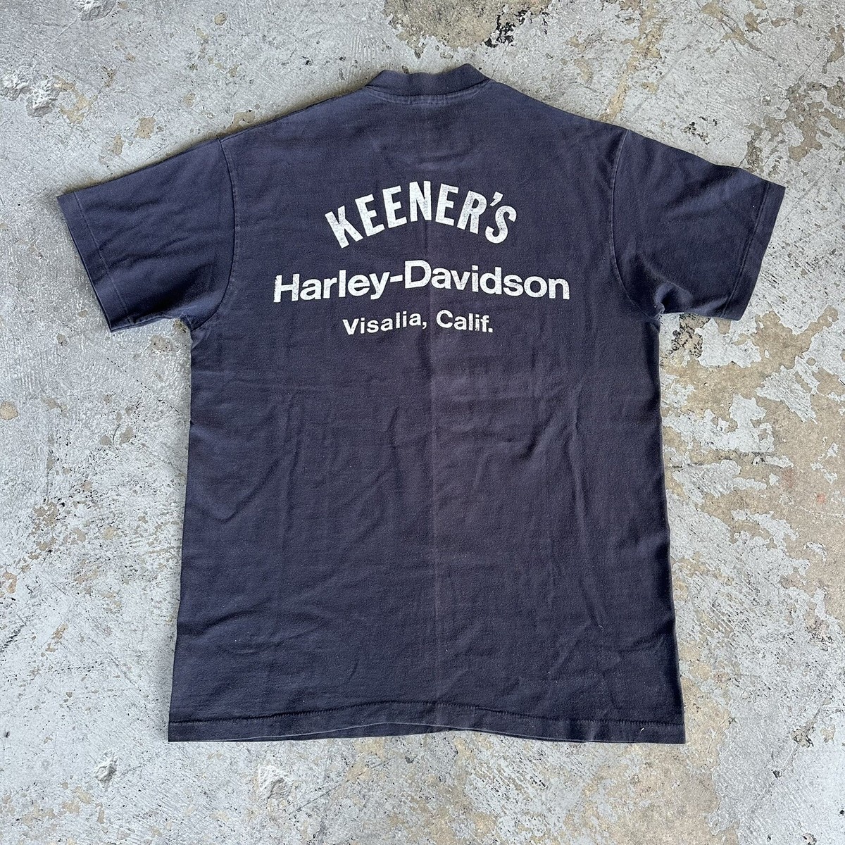 Vintage 70s Harley Davidson Anti Japan Arm Crushing Tee 3D Emblem