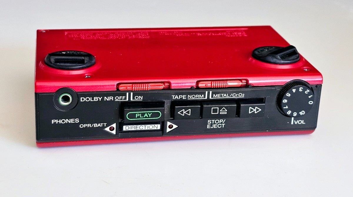 Red Sony Walkman WM-28 Classic Fully working Auto reverse Rare