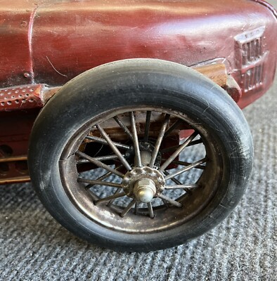 Bugatti 1920s-1930s Style Resin Race Car w/driver Sculpture