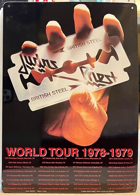 JUDAS PRIEST British Steel Tour Poster Metal Reproduction Sign | eBay