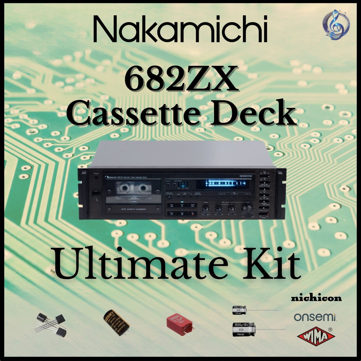 Nakamichi 682ZX Cassette Deck Ultimate Upgrade Kit Genuine Parts