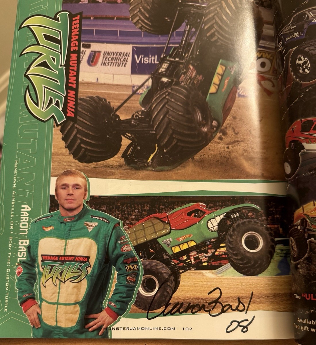 Signed Monster Truck Monster Jam 2008 Official Souvenir Yearbook