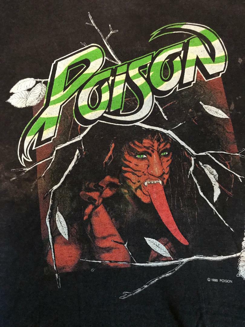 Vintage 1988 Poison Open Up Say Ahh Tour Shirt Size XL Rock Metal