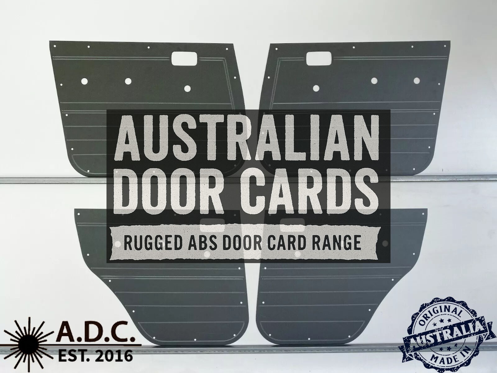 Grey ABS Waterproof Door Cards Fits Toyota Landcruiser 80 Series