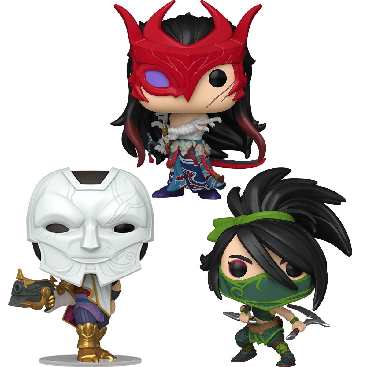 Funko Pop! Games League of Legends Wave 3 Set of 3 Yone Jhin Akali