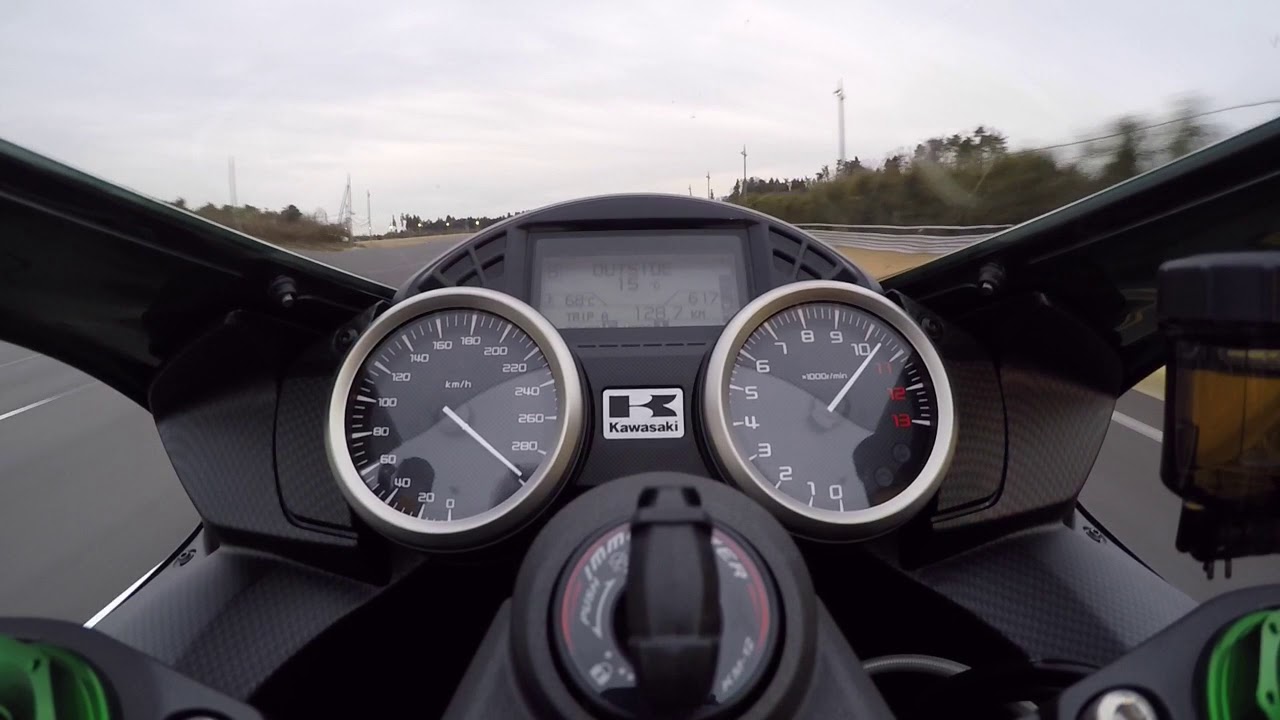 2018Ninja ZX-14Rの最高速テスト - YouTube