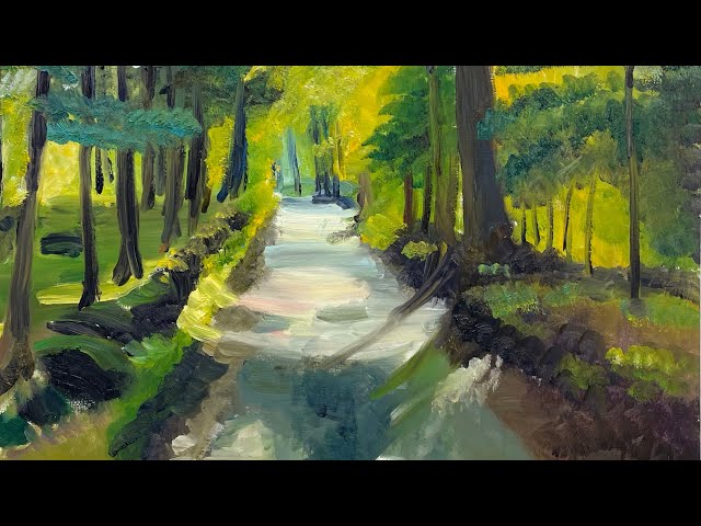 森の絵画「松陰の山道 森の絵画「松陰の山道 森を行く道 | ｜正光画廊