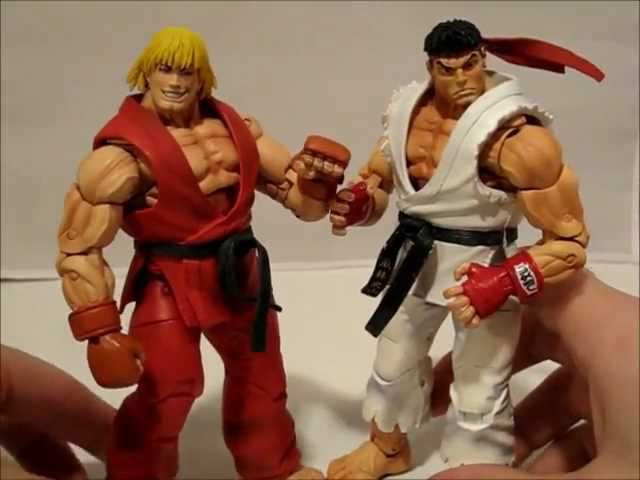 NECA Street Fighter RYU & KEN Action Figures Video Review - YouTube