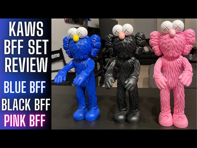 Kaws BFF Vinyl Figures Set Review (Blue, Black, & Pink BFF Open