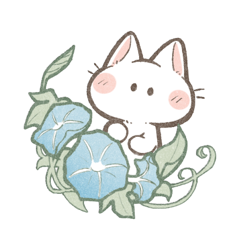 イラスト原画 とても可愛らしい 「吃驚猫」 白猫さんのイラスト