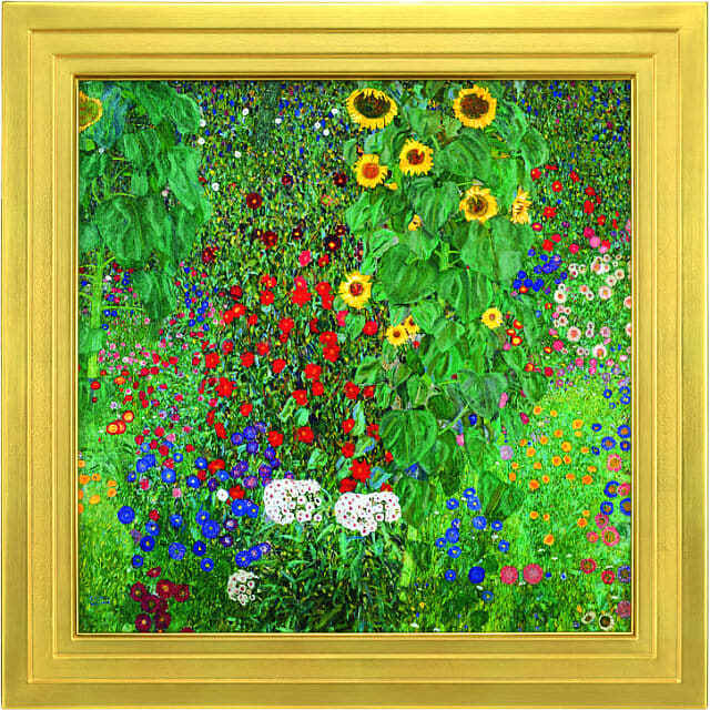 クリムト 「ヒマワリの咲く農家の庭」彩美版 複製画 美術館承認｜絵画販売